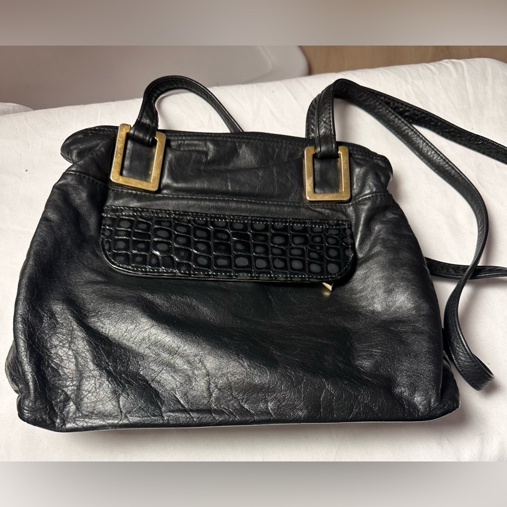 DAWLI Vintage Genuine Leather Snakeskin Shoulder or Crossbody Pocketbook